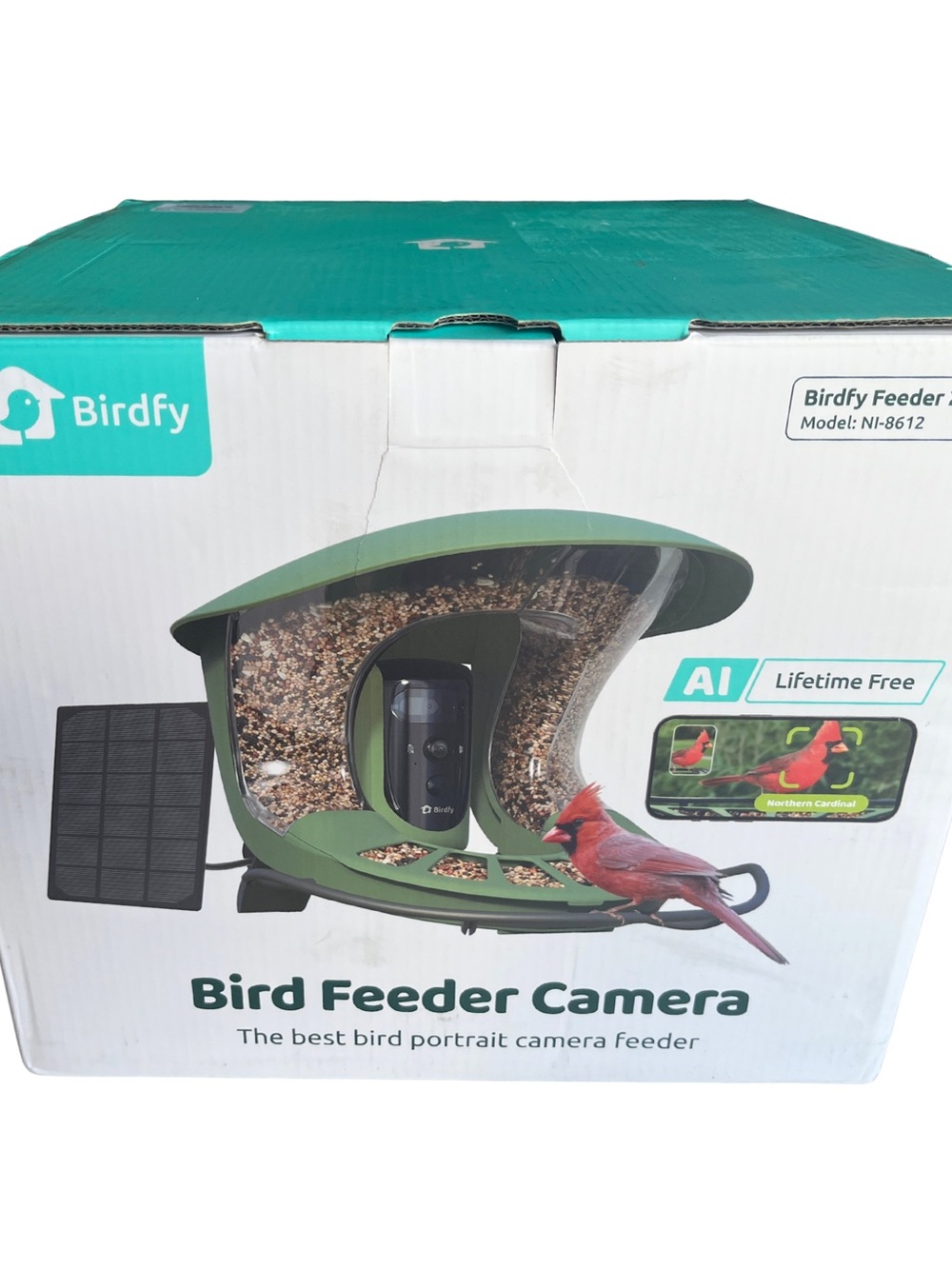 Green Bird Feeder Camera - AI Feeder